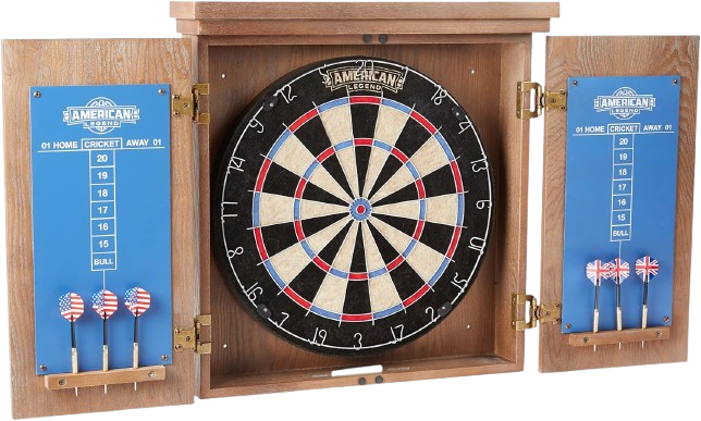 Solid Wood Bristle Dartboard Cabinet Set